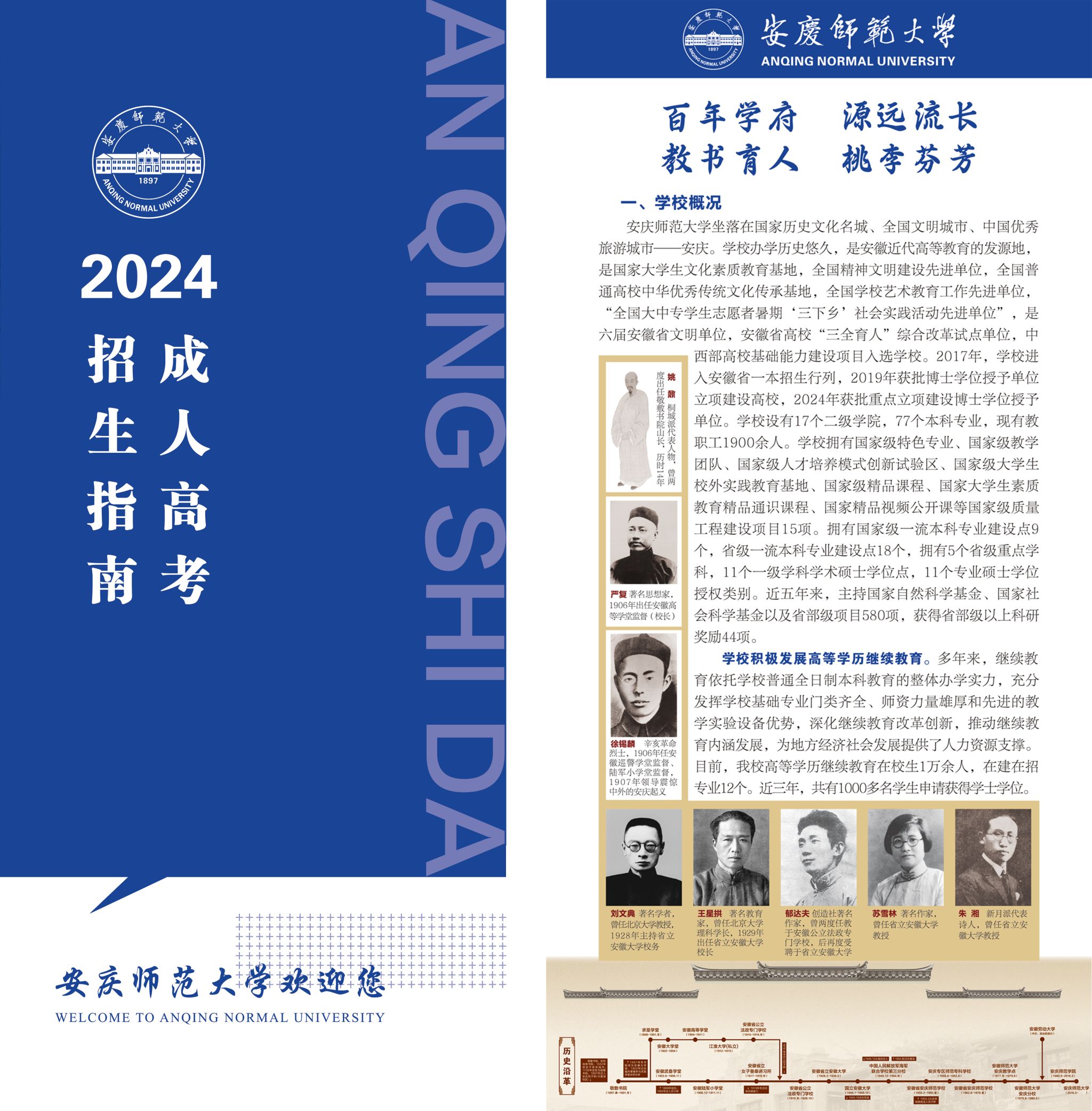 安庆师范大学2024年高等学历继续教育招生简章